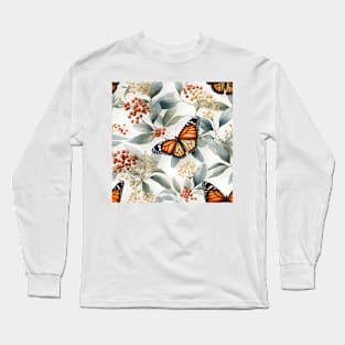 Monarch Butterflies Watercolor 18 Long Sleeve T-Shirt